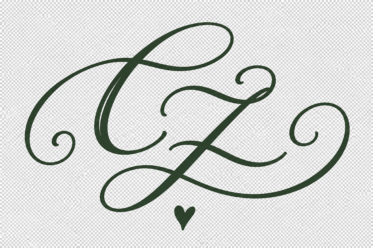 CZ handwritten monogram